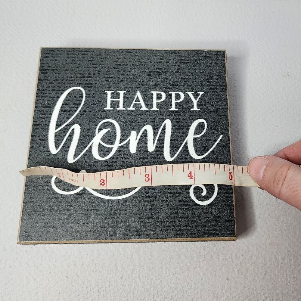 Sign Square HAPPY HOME DECOR FARMHOUSE - Picture 4 of 5